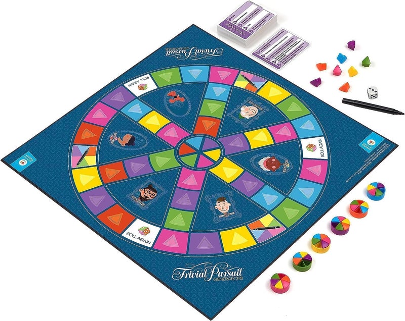 Joy for All Trivial Pursuit Generations - Trivia for Seniors - Cognitive Thinking Game - Big Easy to Read Cards for Low Vision - Fill-in-the-Blank Trivia Cards - Memory Board Game Activity for Elderly - Image 2